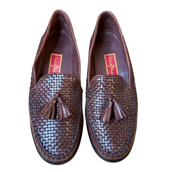 Cole Hasn Women’s Woven tassel Loafers Sz. 7 Brown Classic Quality Timeless - Picture 1 of 8